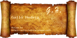 Galló Hedvig névjegykártya
